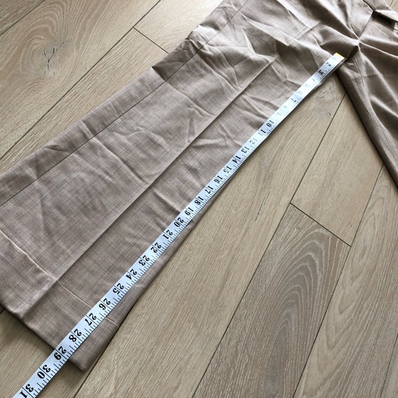 BCBG Maxazria Y2K Wool Blend Flare Pants in Beige - Picture 6 of 13